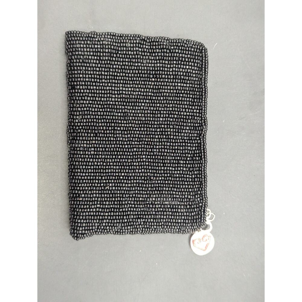 Elissa Bloom NY Red Tulip Beaded Coin Purse Small Heart Zip Pouch Wallet - Picture 4 of 8